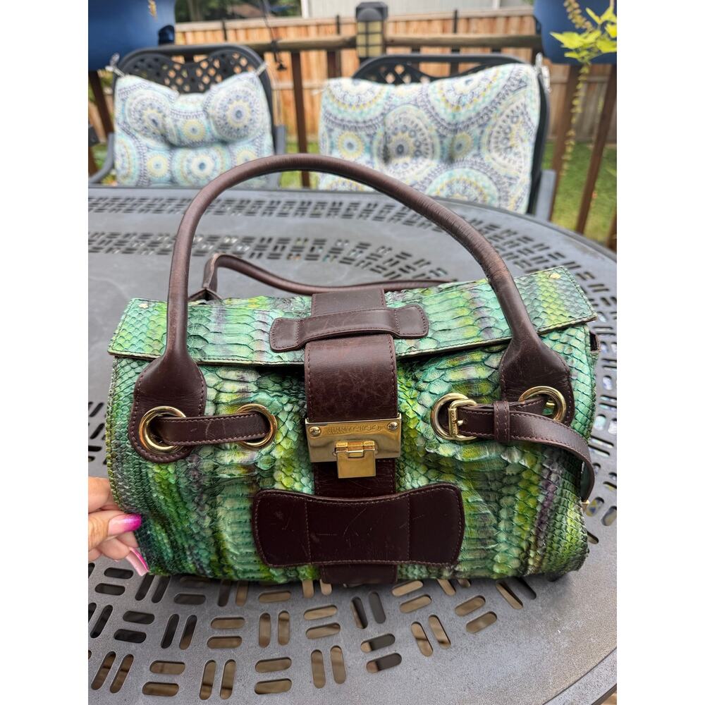 Jimmy Choo RARE Python Bag W/COA - Picture 2 of 12